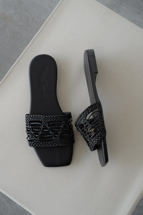 Örme Bantlı Düz Terlik
