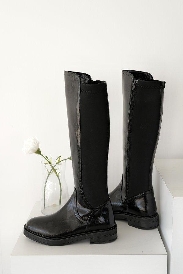 Yandan Fermuarlı Uzun Çizme