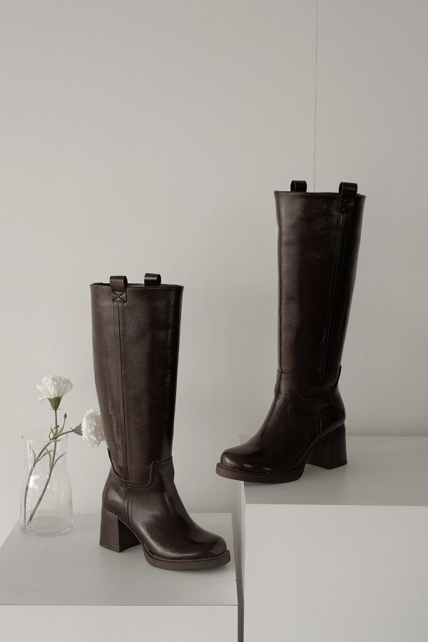 Kalın Topuk Uzun Çizme