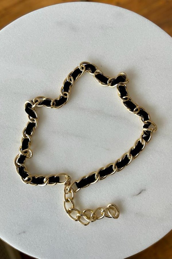 Deri Model Zincirli Kemer