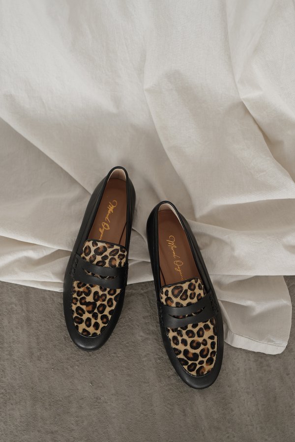 Desenli Düz Taban Loafer