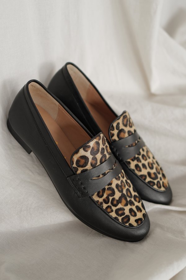 Desenli Düz Taban Loafer
