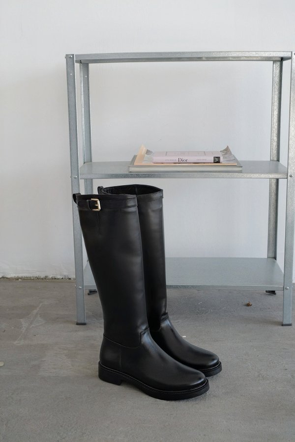 Kemerli Hakiki Deri Çizme