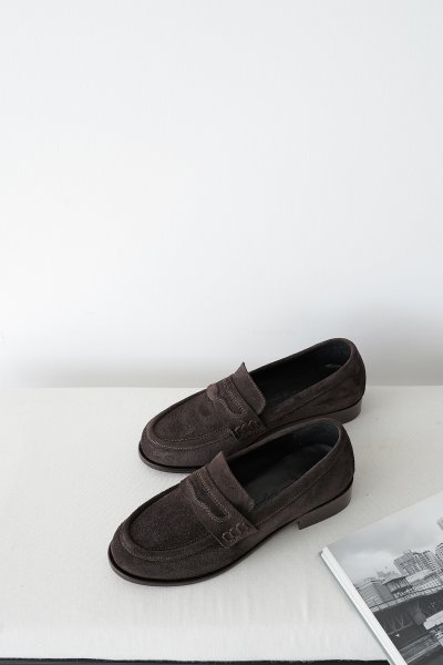 Süet Düz Taban Loafer
