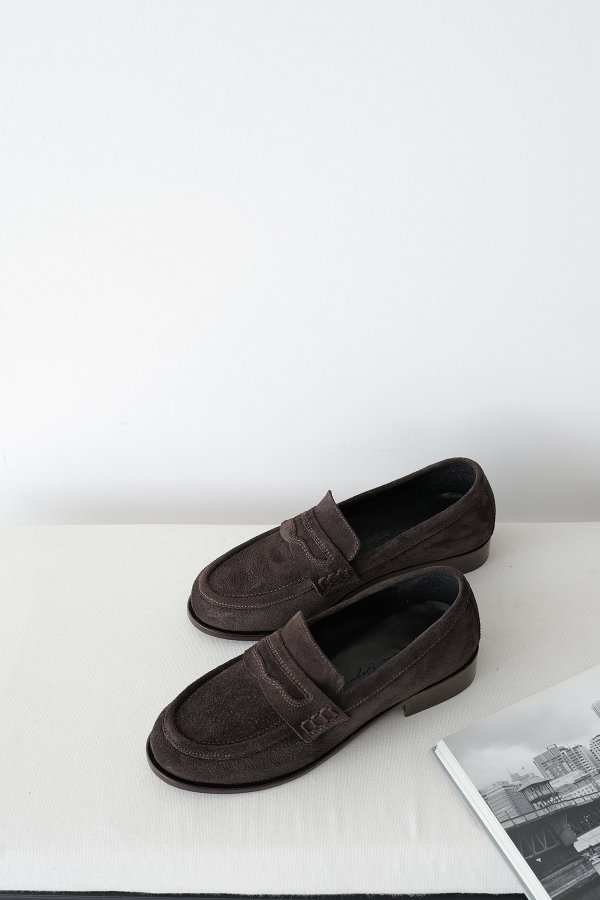 Süet Düz Taban Loafer