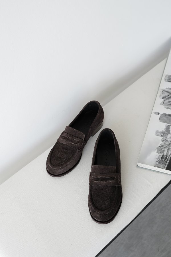 Süet Düz Taban Loafer