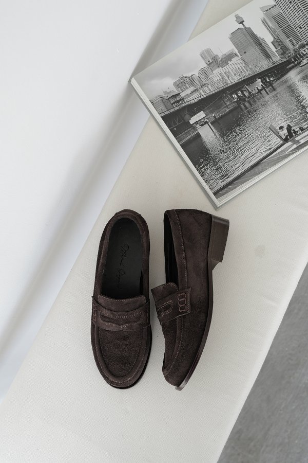 Süet Düz Taban Loafer