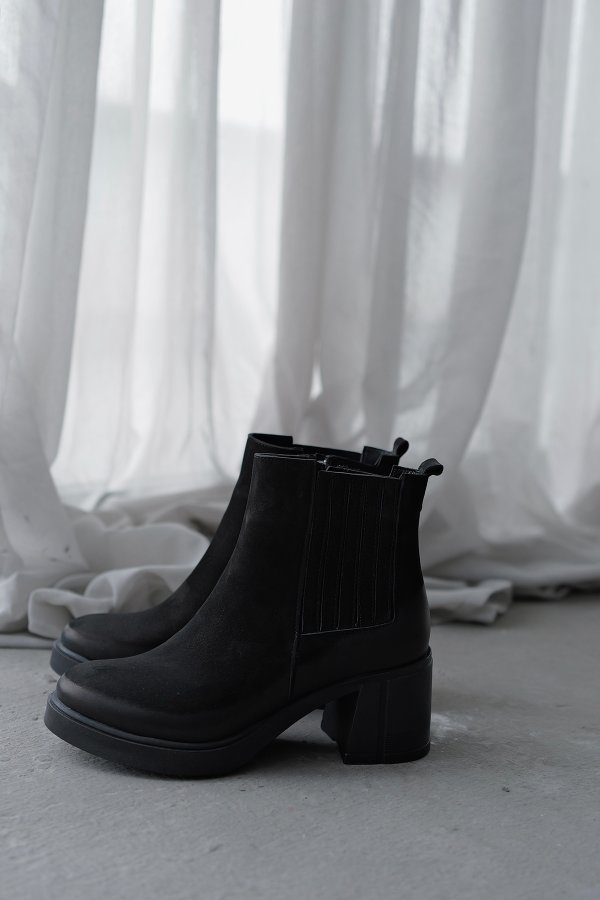 Hakiki Deri Topuklu Bot