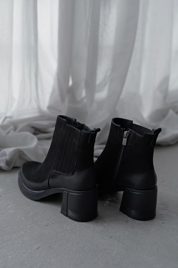 Hakiki Deri Topuklu Bot