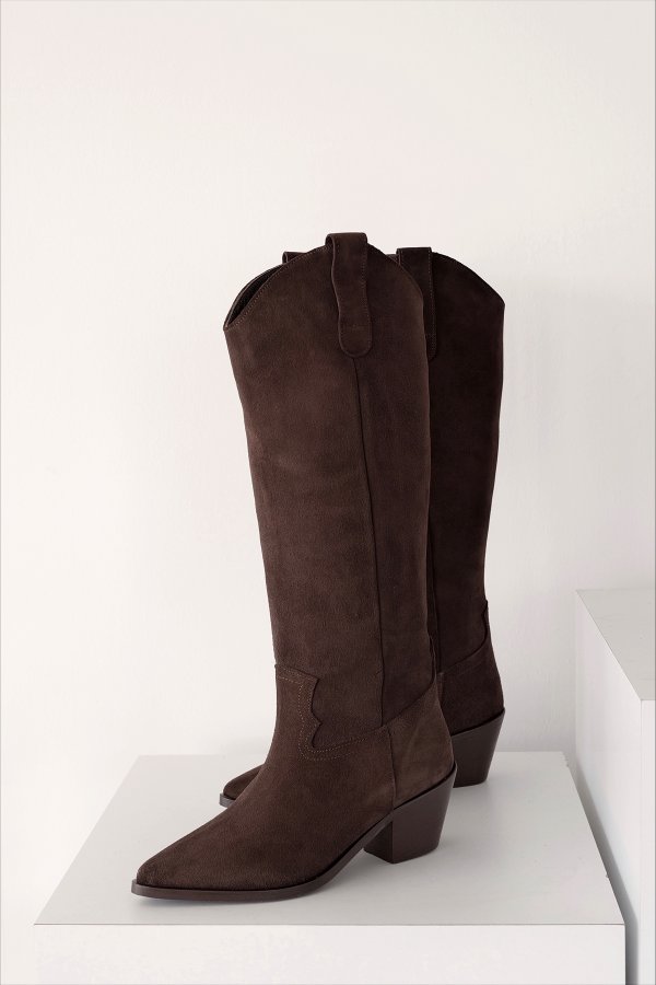 Süet Western Uzun Çizme