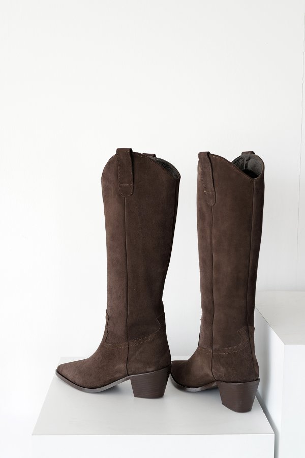 Süet Western Uzun Çizme