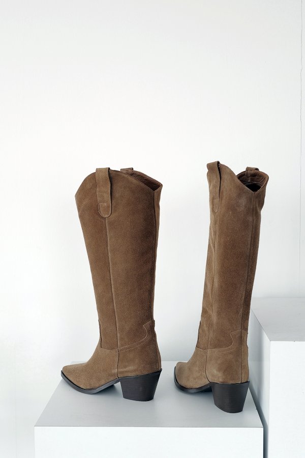 Süet Western Uzun Çizme