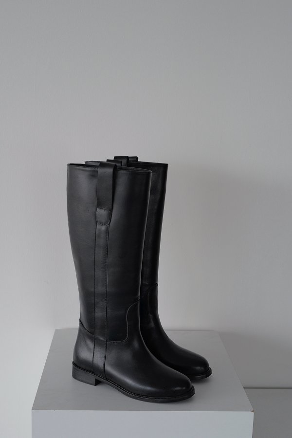 Şerit Detay Hakiki Deri Çizme