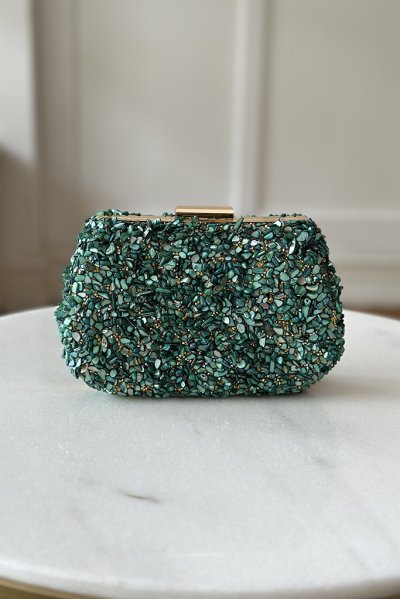 Oval Taşlı Çanta
