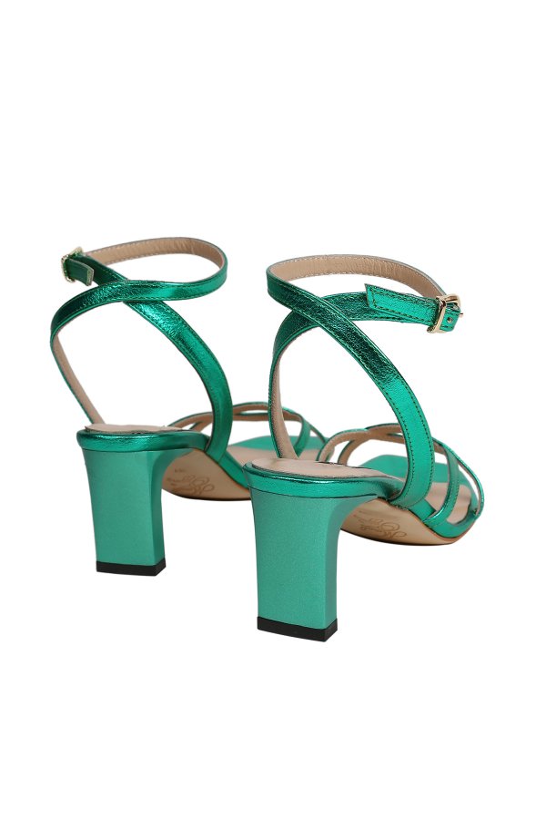 Bilekten Bağlamalı Topuklu Ayakkabı