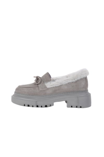 Fiyonklu Kürklü Loafer