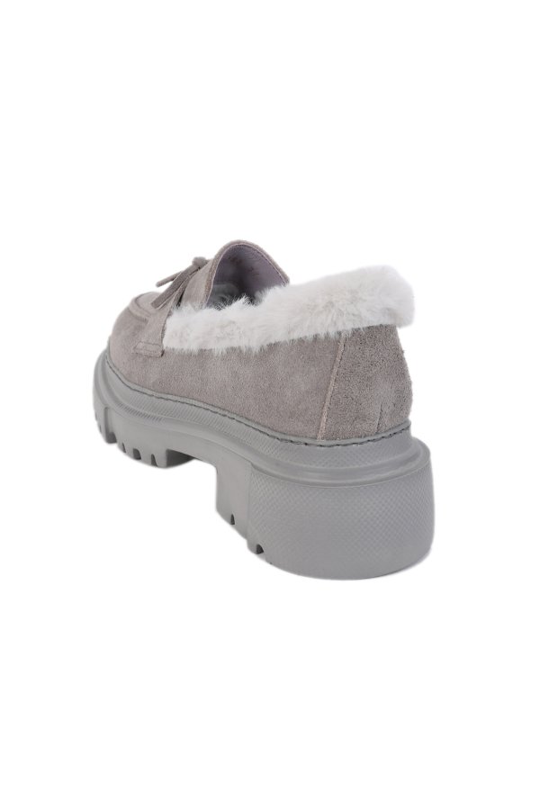 Fiyonklu Kürklü Loafer