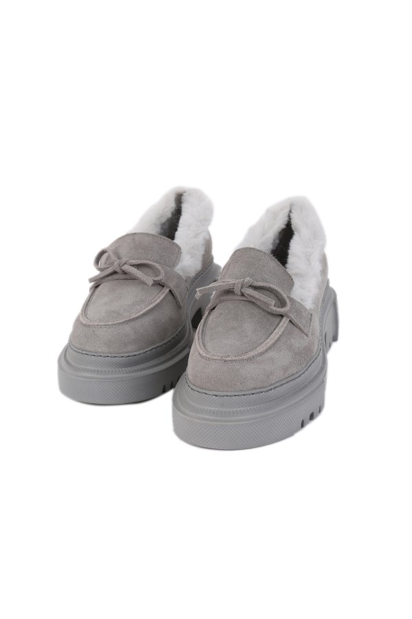 Fiyonklu Kürklü Loafer