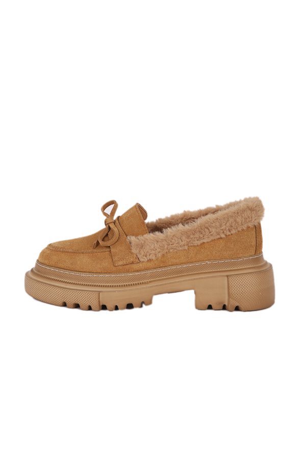 Fiyonklu Kürklü Loafer