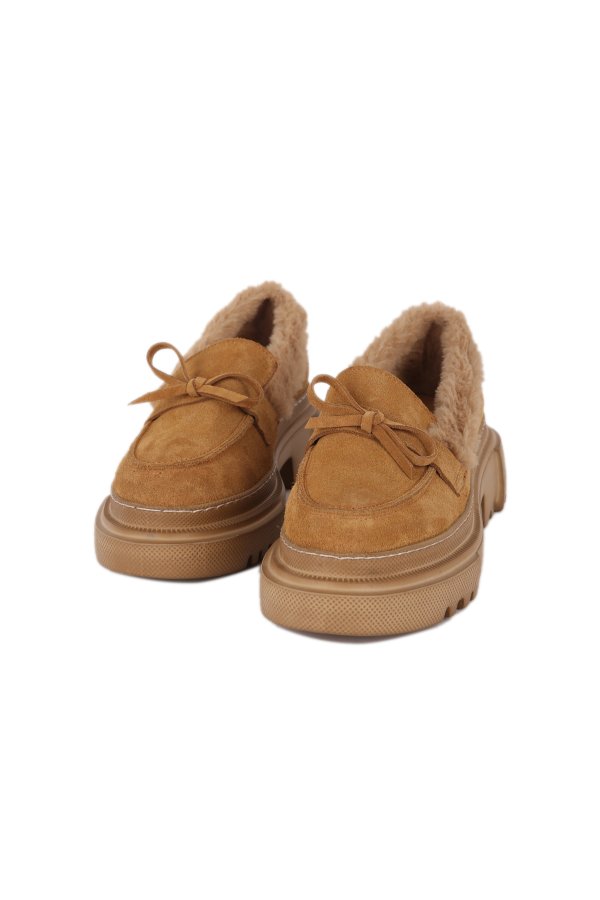 Fiyonklu Kürklü Loafer