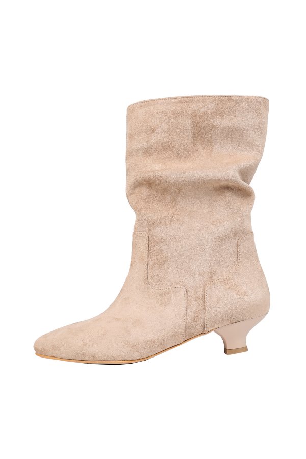 Dökümlü Kısa Topuklu Bot