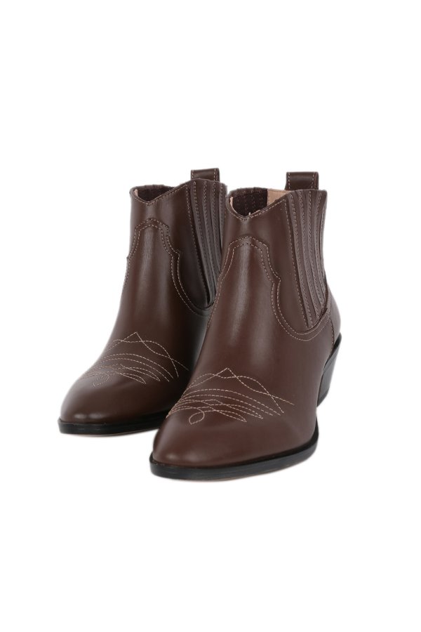 Dikişli Süet Deri Bot