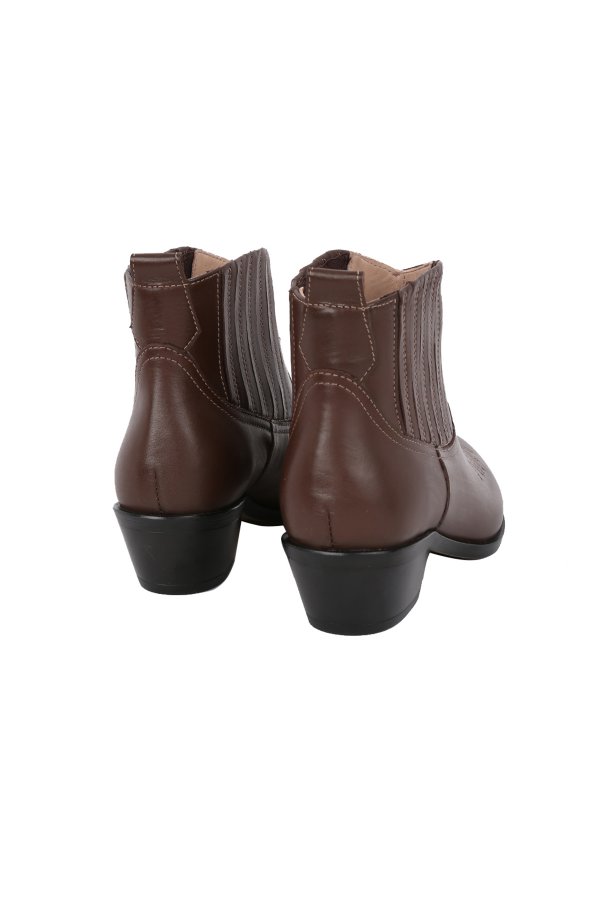 Dikişli Süet Deri Bot