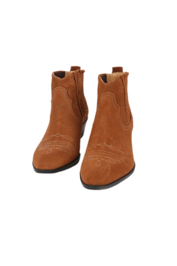Dikişli Süet Deri Bot