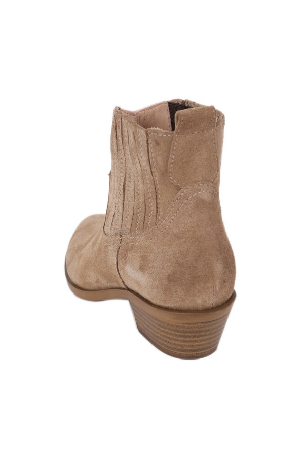 Dikişli Süet Deri Bot