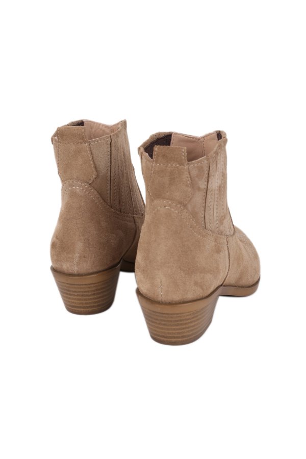 Dikişli Süet Deri Bot