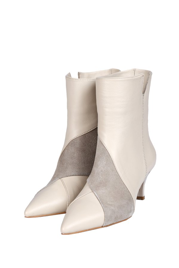 Kısa Topuklu Deri Bot