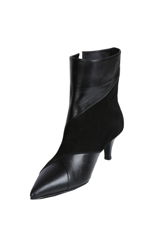 Kısa Topuklu Deri Bot