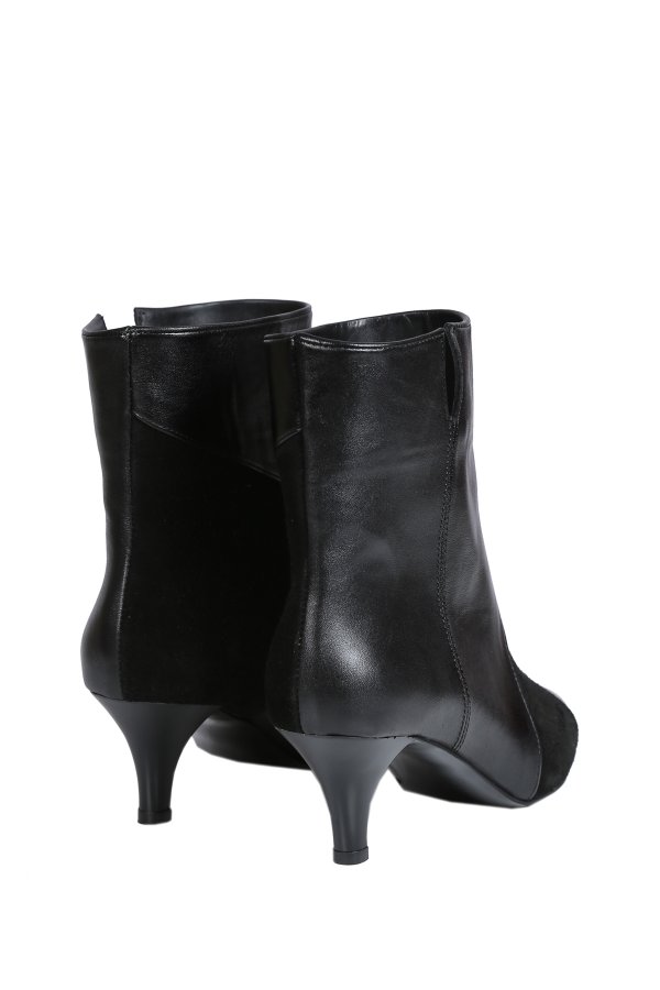 Kısa Topuklu Deri Bot