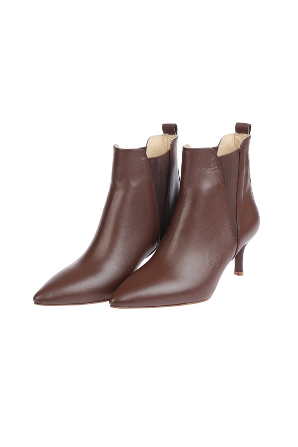 Topuklu Lastikli Deri Bot