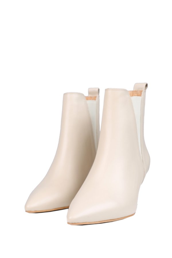 Topuklu Lastikli Deri Bot