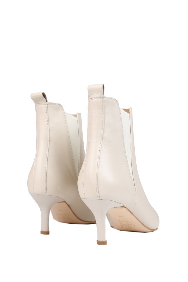 Topuklu Lastikli Deri Bot