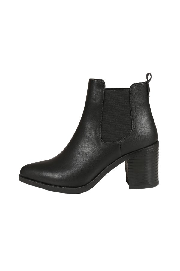 Lastikli Kalın Topuklu Bot