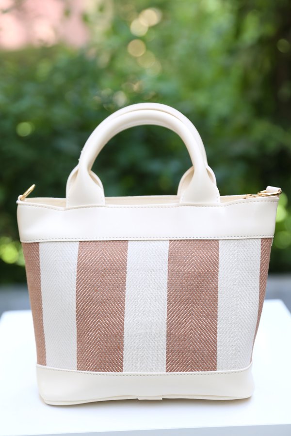 Çift Renkli Kanvas Çanta